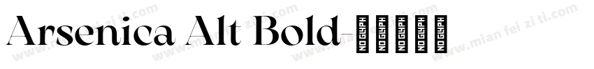 Arsenica Alt Bold字体转换